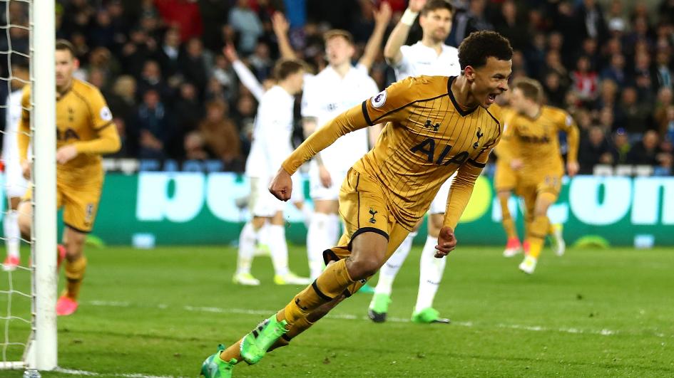 Dele Alli equalised for Tottenham late in the game.