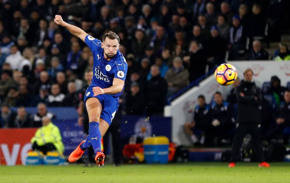 Danny Drinkwater playing for Leicester City.