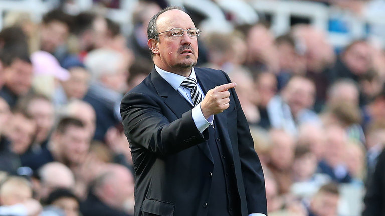 Rafa Benitez during a premier league encounter. 