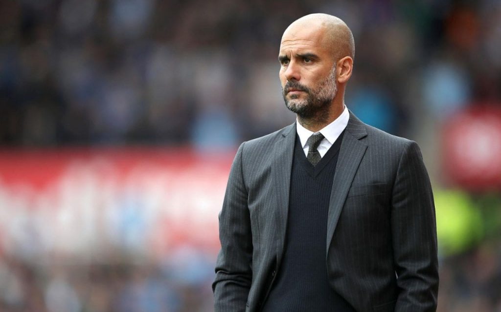 Manchester City boss Pep Guardiola during his side's game.