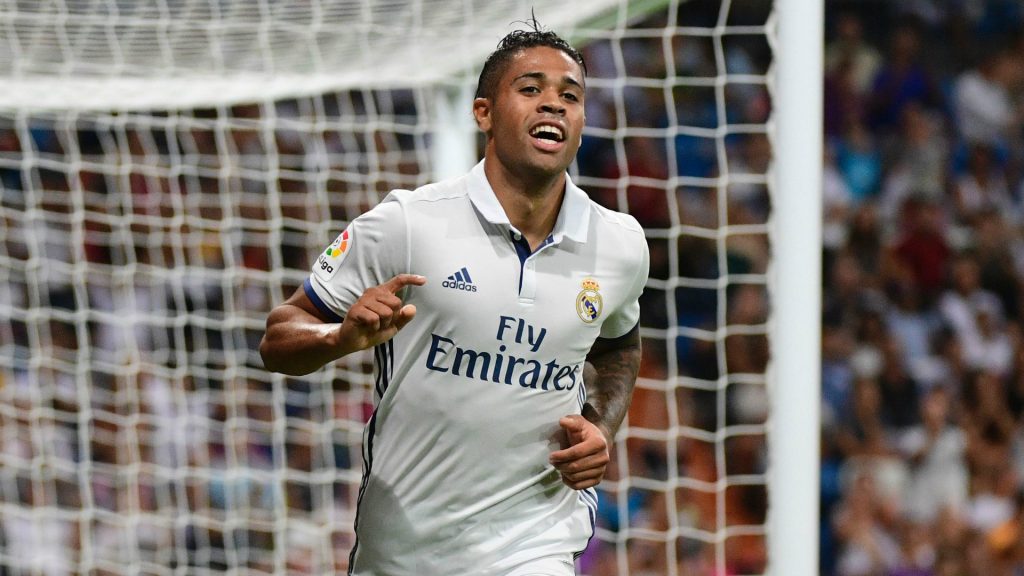 Real Madrid's Mariano Diaz celebrating a goal. (Getty Images)