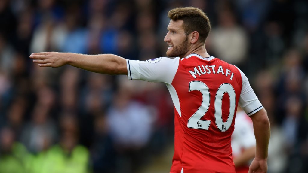 Shkodran Mustafi might feature in the Europa League encounter against Vitoria SC on Wednesday.