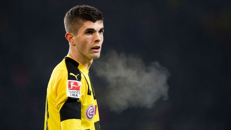 A young Christian Pulisic during his time at Borussia Dortmund. Source-Getty Images