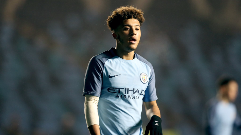 Jadon Sancho during his time at Manchester City. (Getty Images)
