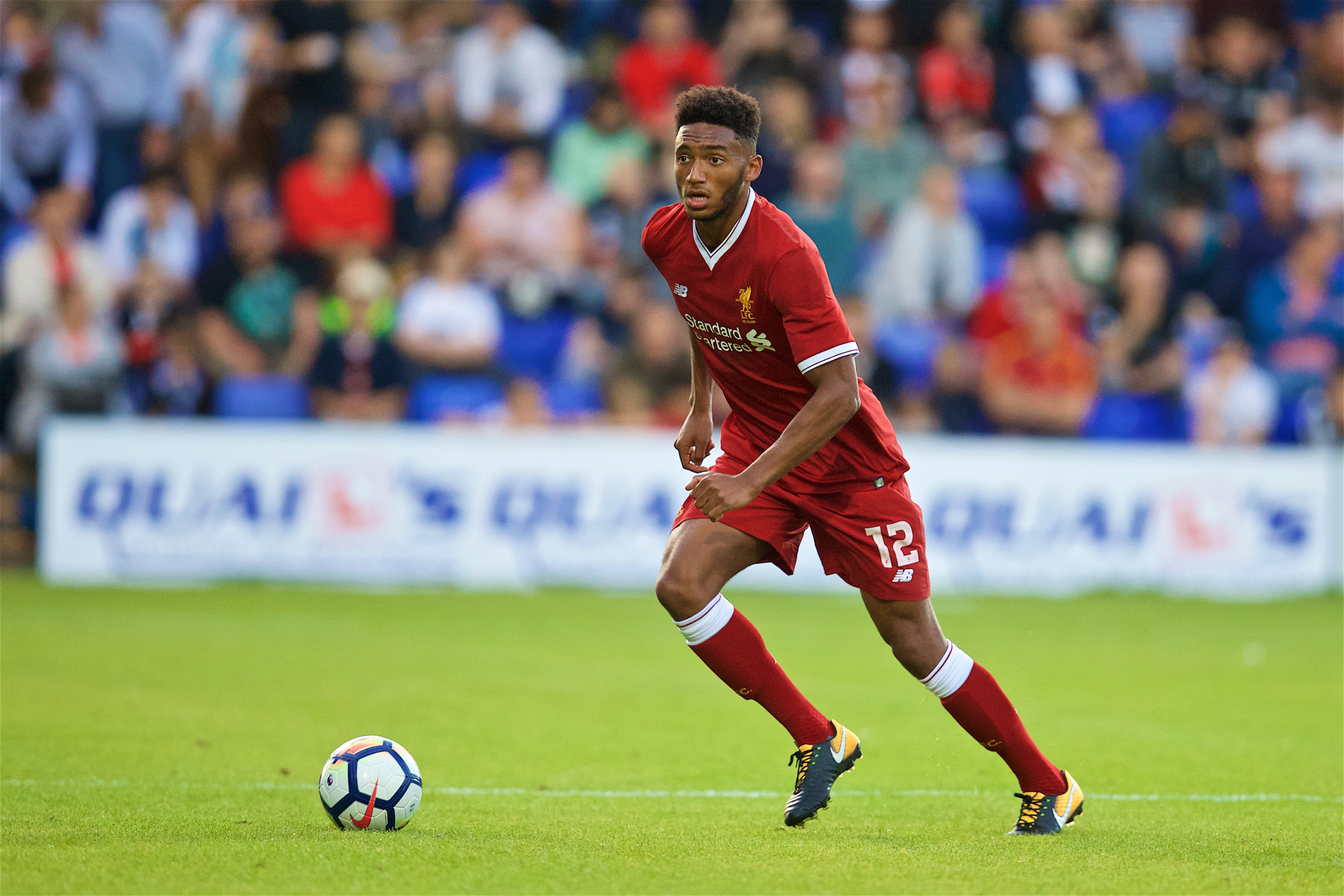 Liverpool defender Joe Gomez in action. (Getty Images)