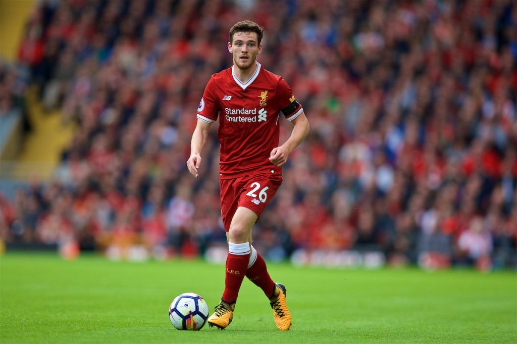 Liverpool left-back Andy Robertson.