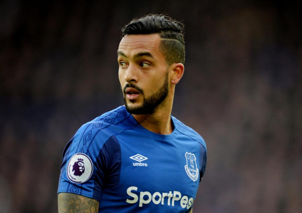 Theo Walcott in action for Everton.