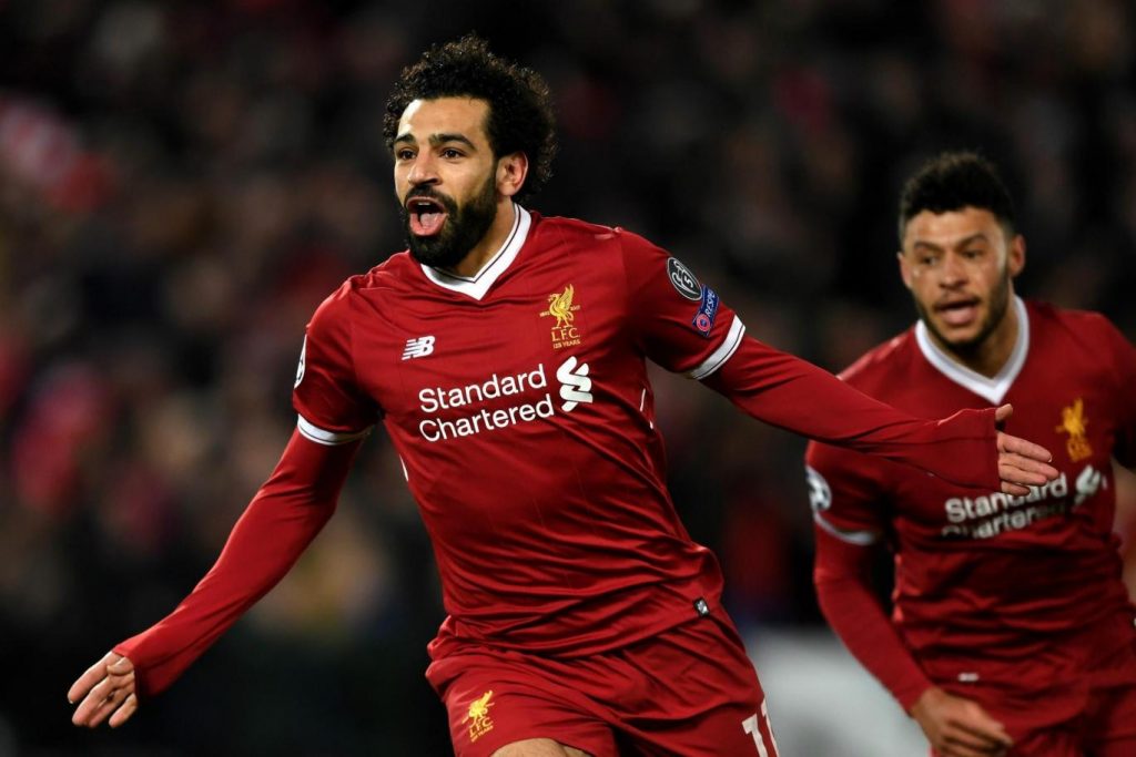 Mohamed Salah in action for Liverpool. 
