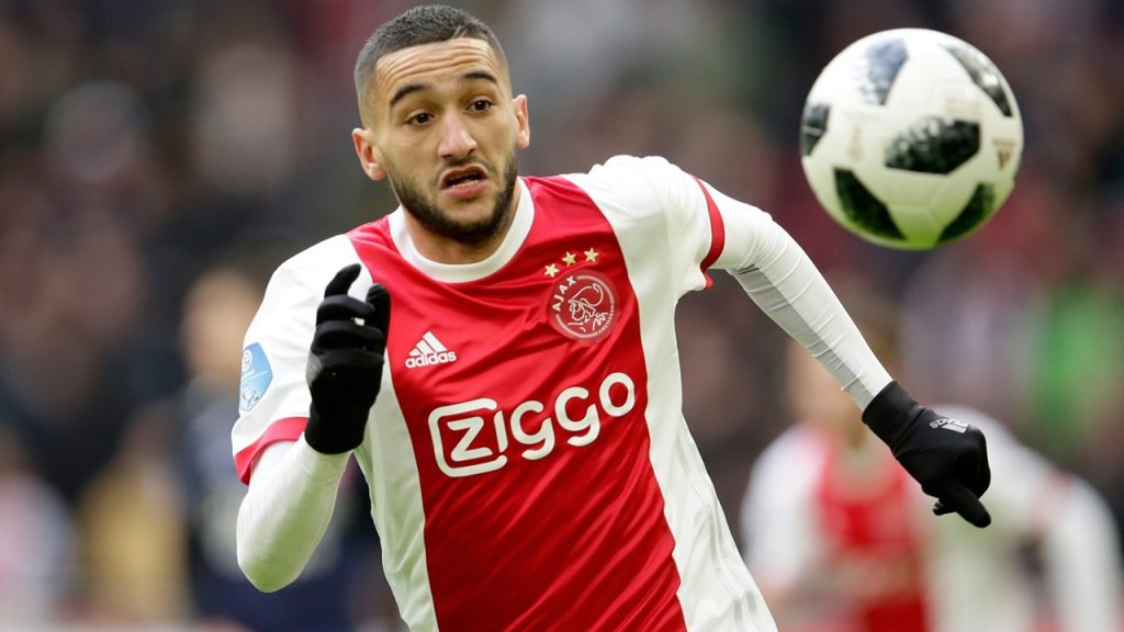 Ajax's Hakim Ziyech was selected as one of the 20 best players in the UEFA Champions League for the 2018–19 season. (Getty Images)