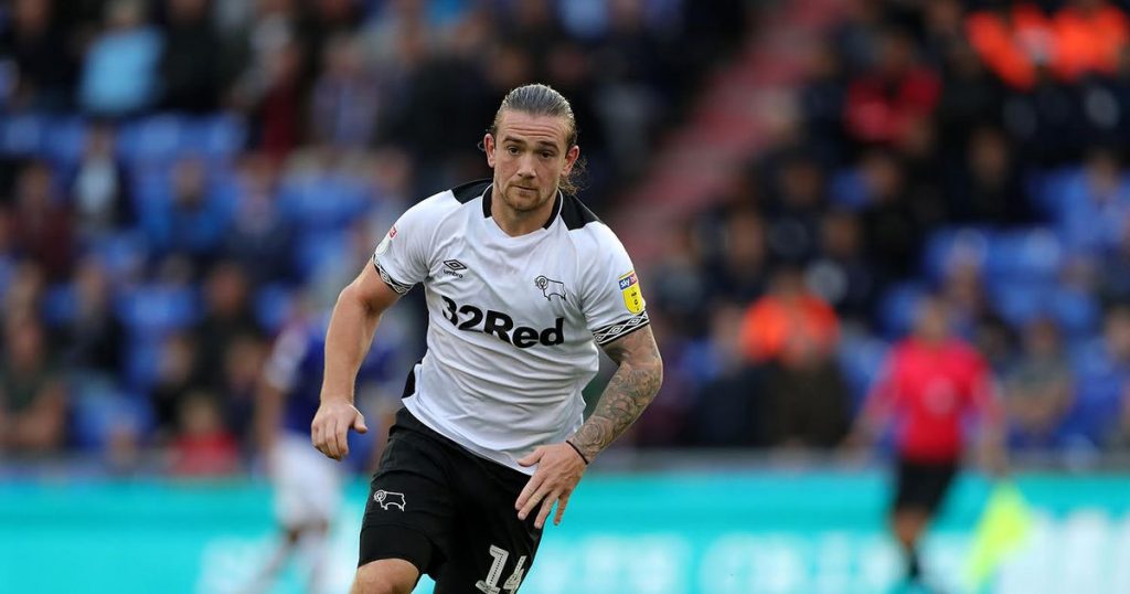 Derby County striker Jack Marriott in action. (Getty Images)