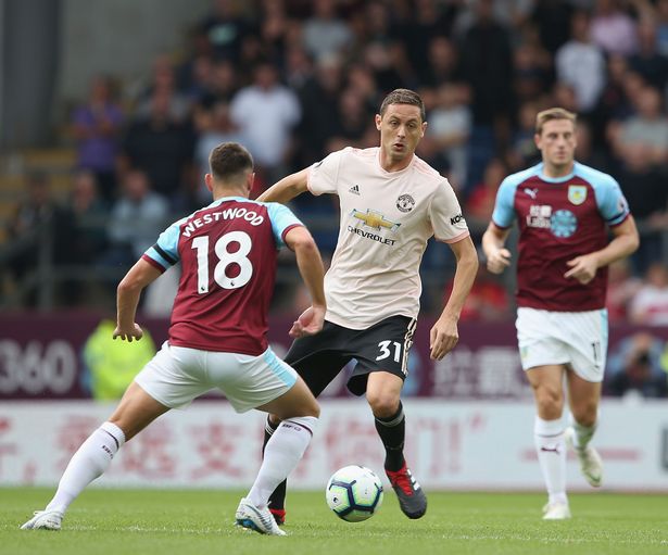 Manchester United's Nemanja Matic in action against Burnley. (Getty Images)