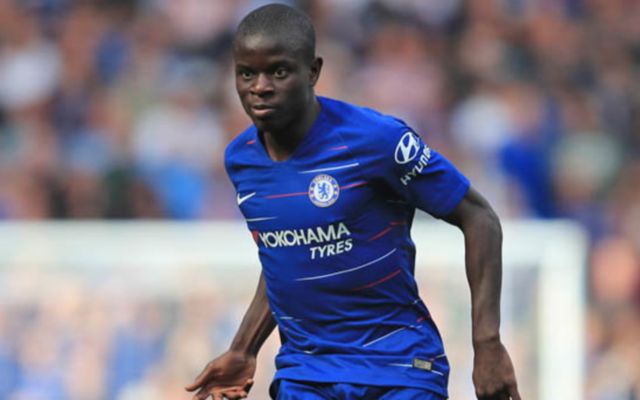 N'Golo Kante playing for Chelsea.