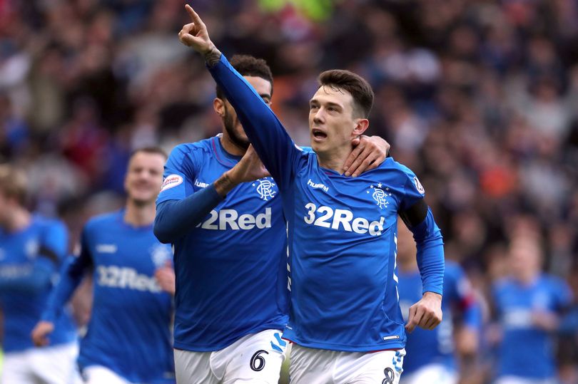 Rangers' Ryan Jack celebrating a goal. (Getty Images)