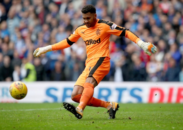 Rangers goalkeeper Wes Foderingham in action. (Getty Images)