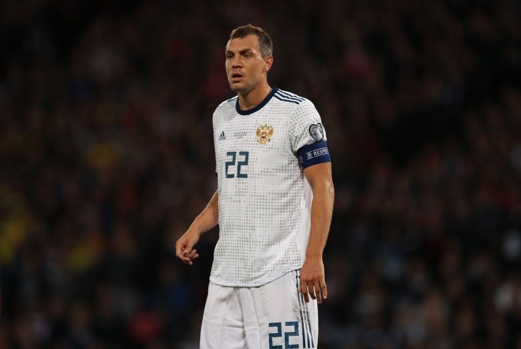Artem Dzyuba in action for Russia. (Getty Images)
