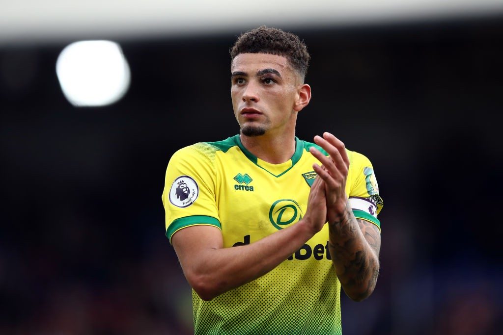 Ben Godfrey of Norwich City applauds fans following defeat in the Premier League match between Crystal Palace and Norwich City at Selhurst Park.