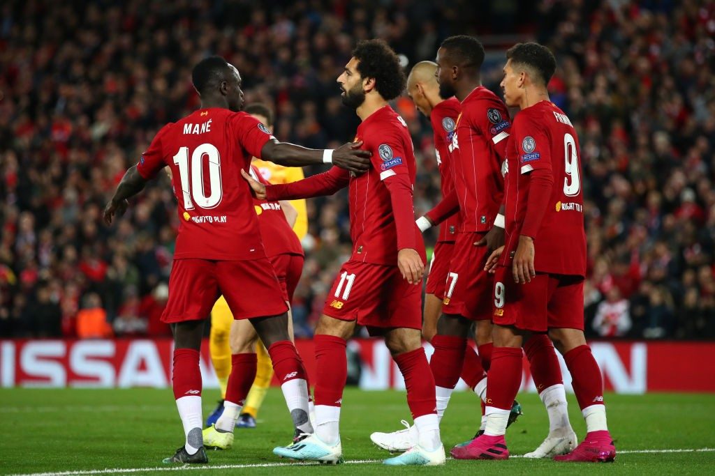 Liverpool players during a Premier League encounter. 