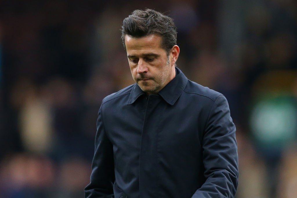 A dejected Marco Silva after his team's poor display in the season. 