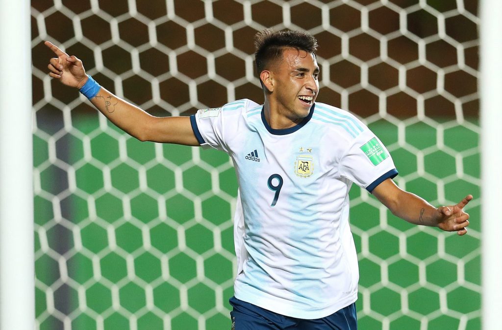 Godoy in action for under-17 Argentina side. 