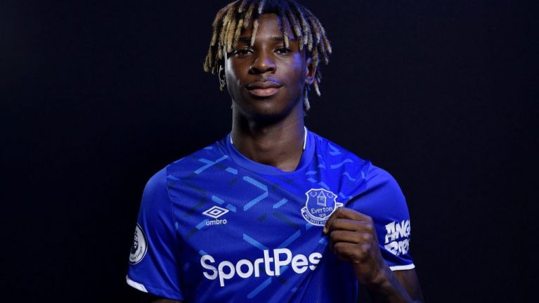 New summer signing Moise Kean of Everton.