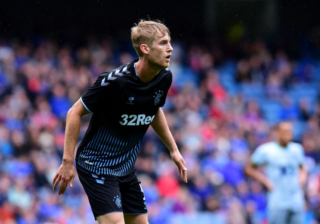 Filip Helander of Rangers in action during the Pre-Season Friendly between Rangers FC and Blackburn Rovers at Ibrox Stadium. (Getty Images)