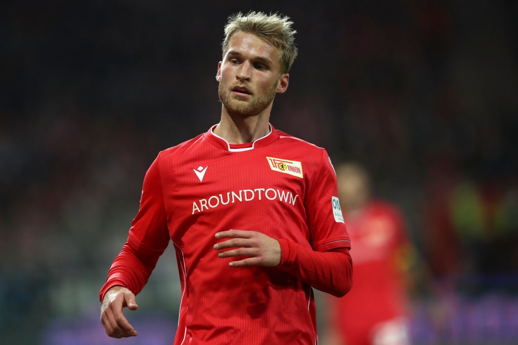 Sebastian Andersson of 1.FC Union Berlin looks on during the Bundesliga match between 1. FC Union Berlin and 1. FC Koeln at Stadion An der Alten Foersterei on December 08, 2019 in Berlin, Germany. (Getty Images)