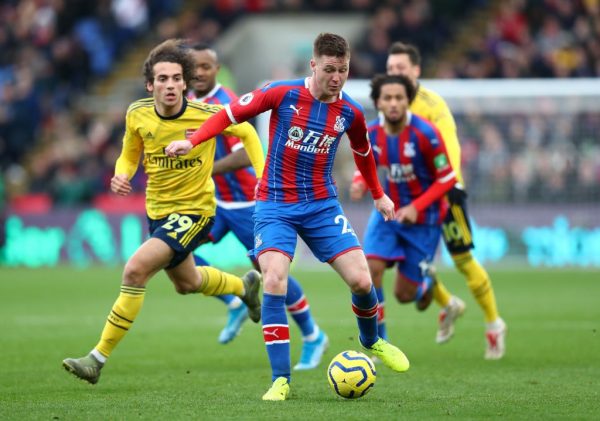 James McCarthy of Crystal Palace is put under pressure by Matteo Guendouzi of Arsenal during the Premier League match between Crystal Palace and Arsenal FC at Selhurst Park on January 11, 2020 in London, United Kingdom. (Getty Images)