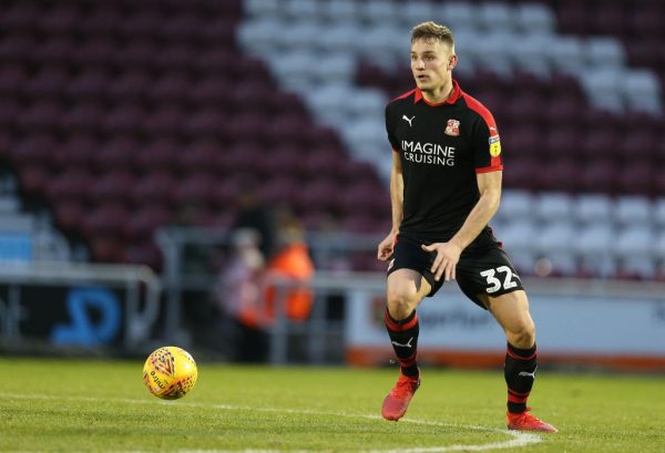 Luke Woolfenden of Swindon Town in action during the Sky Bet League Two match between Northampton Town and Swindon Town at PTS Stadium on December 26, 2018 in Northampton, United Kingdom. (Getty Images)